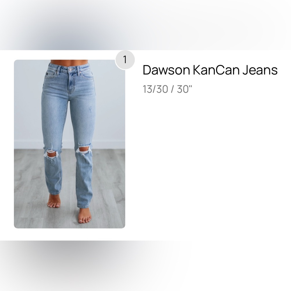KanCan Women's Dawson Light Blue Straight Leg Jeans
